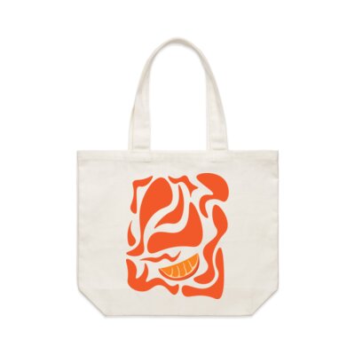 Orange Space X Burn Tote Bag Thumbnail